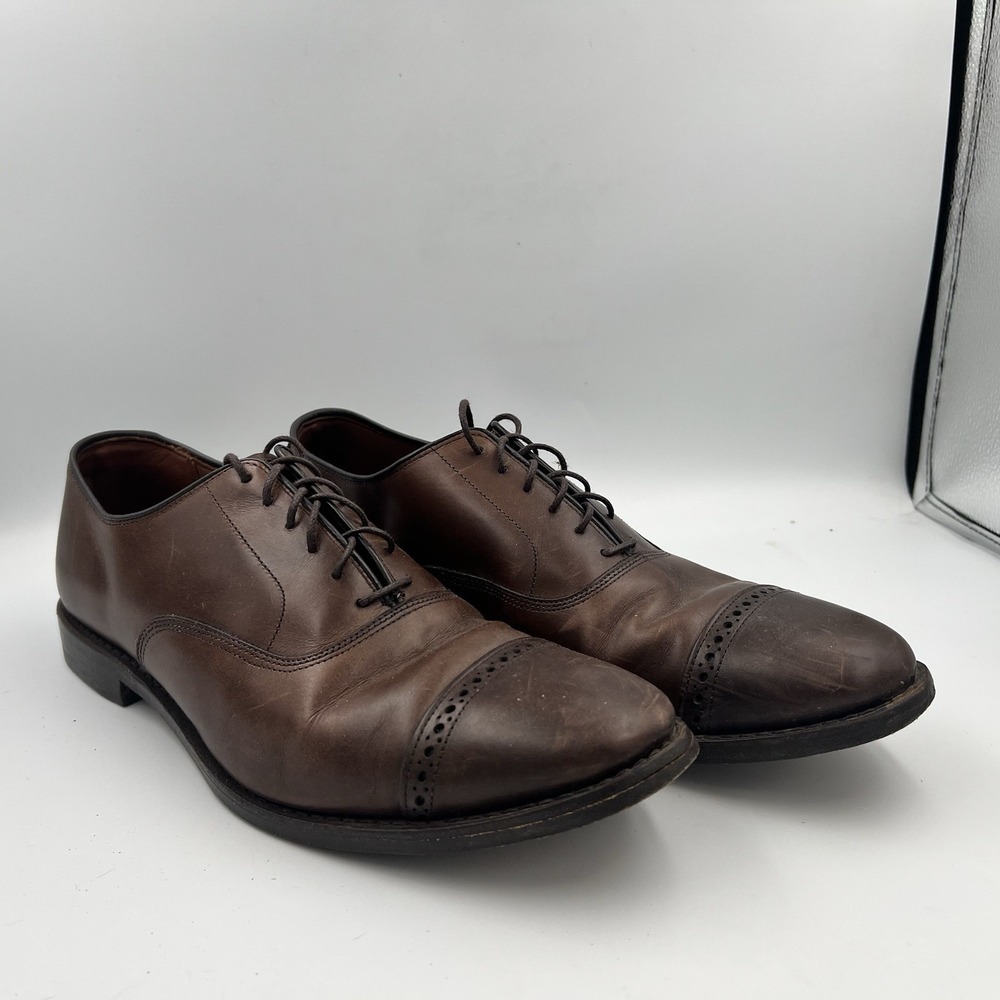 Allen Edmonds Fifth Avenue Shoes Men's 10.5 D Brown Leather Oxford Made In USA